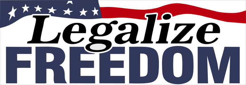 LEGALIZE FREEDOM USA Bumper Sticker Various Sizes FRINGE MINORITY