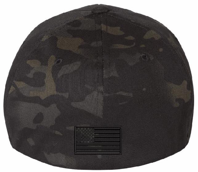 DARK MAGA Hat Black Multicam Flex fit Trump 2024 Elon Musk Hat