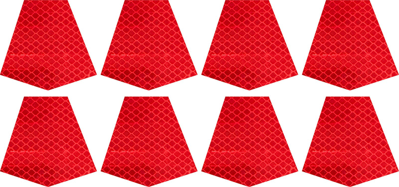 Set of 8 - Red Style Retro Prismatic Trapezoids