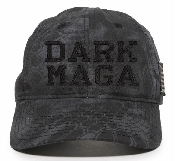 DARK MAGA Hat - TAC600 Hat with USA Flag Side Patch Unstructured Typhoon Hat