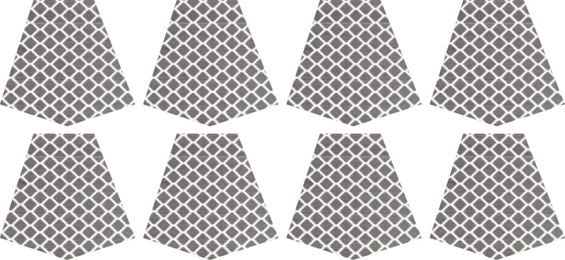 Set of 8 - White Style Retro Prismatic Trapezoids