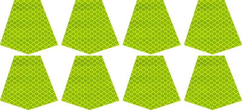 Set of 8 - Yellow Bullard Style Retro Prismatic Trapezoids