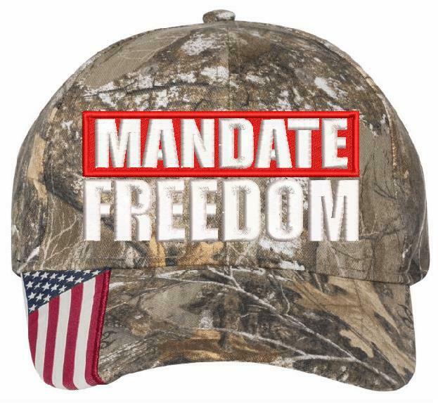 Mandate Freedom Hat - Embroidered USA300 Adjustable Hat and 112 Hat Red White