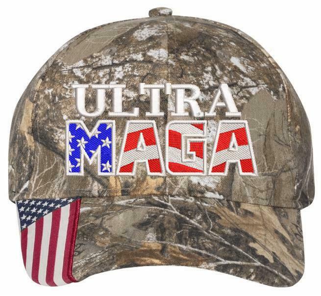 Ultra MAGA Hat - Adjustable USA300 Flag Brim or CWF305 hat - Various Colors