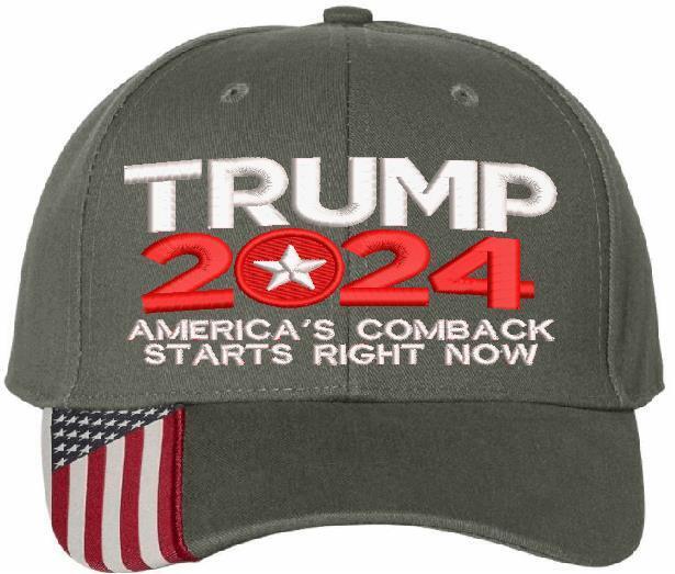 TRUMP 2024 Hat "America's comeback starts right now CIRCLE" Adjustable Trump Hat