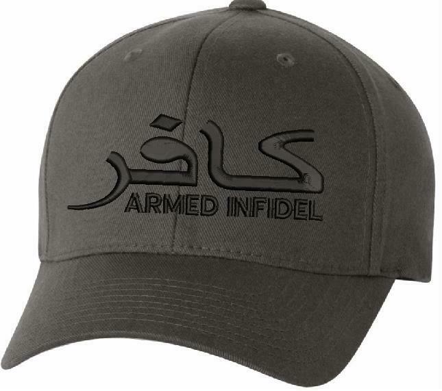 Armed Infidel Embroidered Flex fit or Adjustable Ball Cap - Various Options