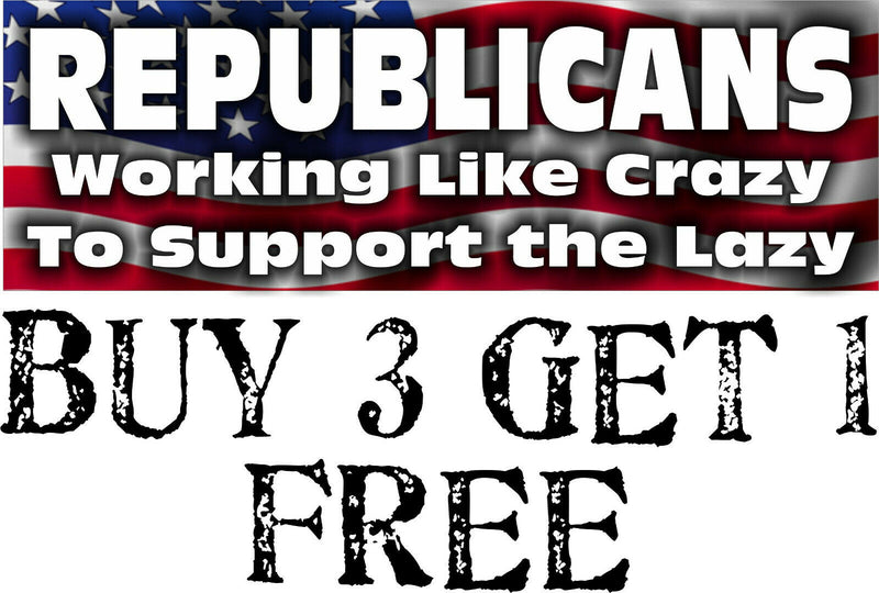 REPUBLICANS Working Like Crazy Sticker