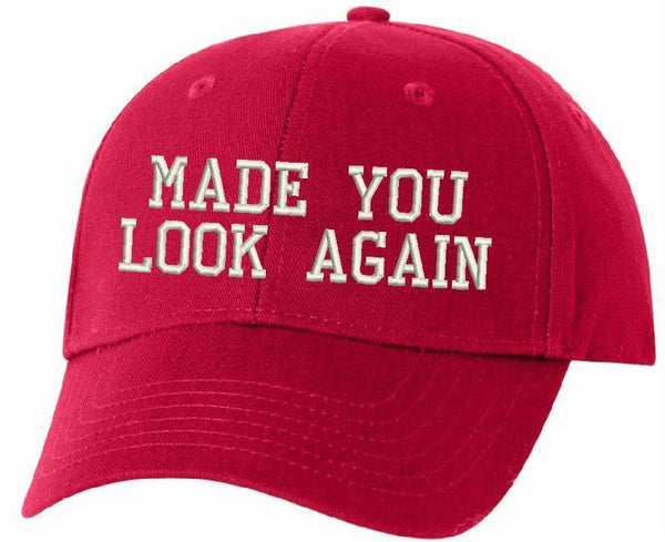 MADE YOU LOOK AGAIN MAGA Embroidered Adjustable/Flex/WH Donald Trump MAGA Hat