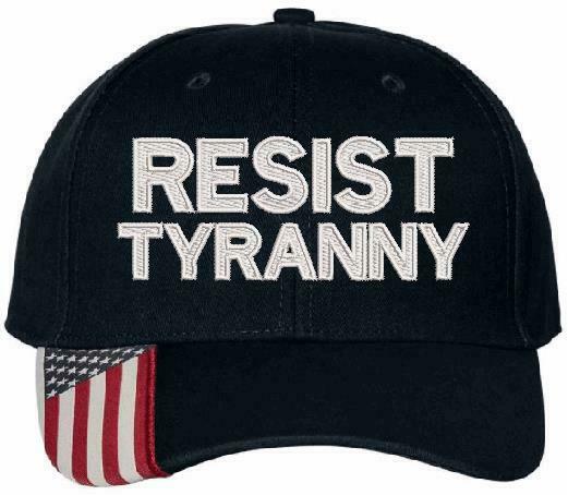 Resist Tyranny Embroidered Hat - USA300 Style Adjustable Hats - Various Colors