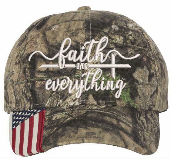 Faith over Everything Hat Embroidered Adjustable Hat CWF305