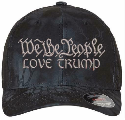 We The People "LOVE TRUMP" Flex Fit 6277 Embroidered Low Profile Ball Cap