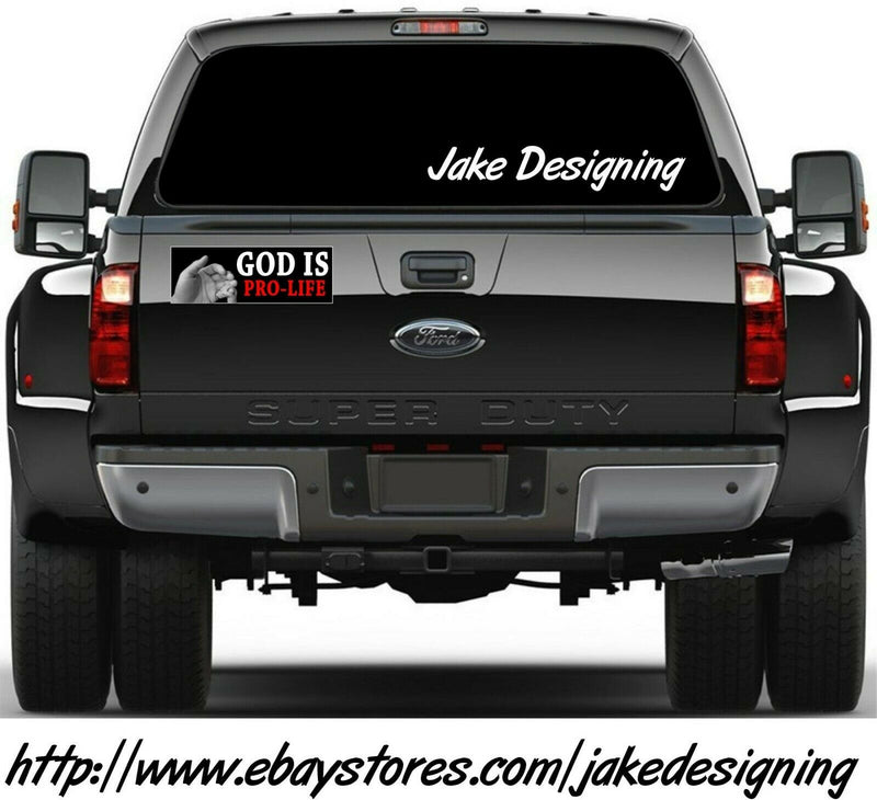 God Is Pro Life Bumper Sticker for your Window