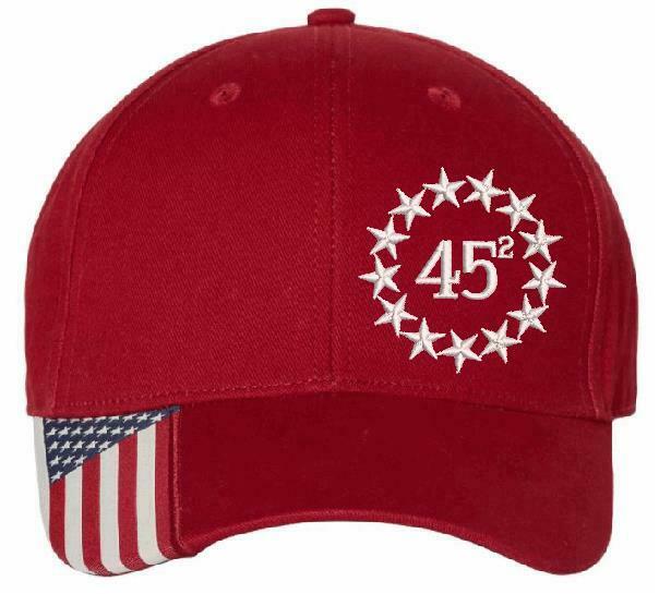 Trump Hat 45(2) Betsy Ross Stars Embroidered Adjustable Hat - Various Options