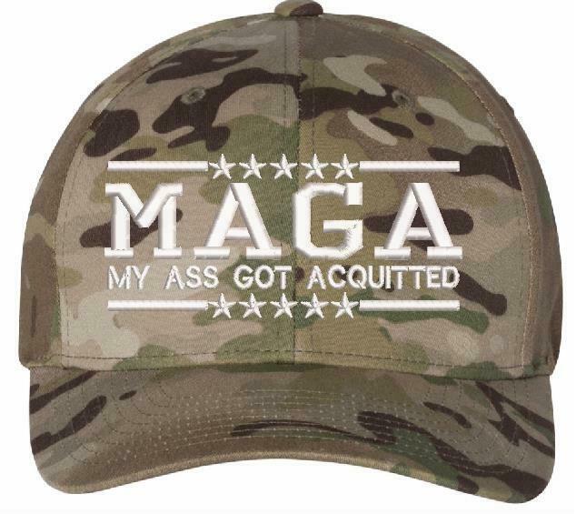 Trump Hat - MAGA My Ass Got Acquitted Embroidered Flex Fit Ball Cap MAGA TRUMP