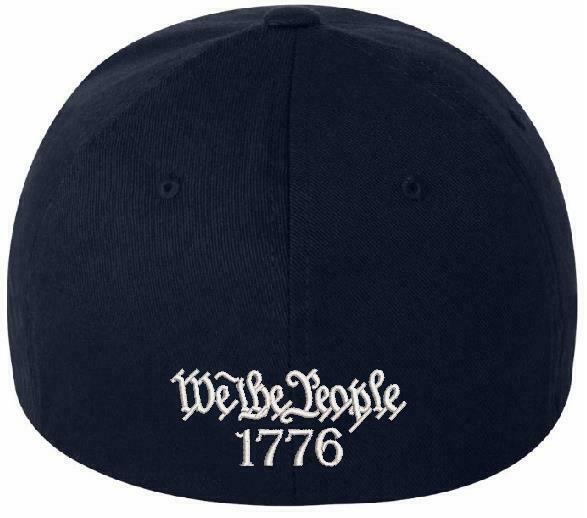 We The People Hat Flex Fit 6277 Embroidered Low Profile Hat WITH BACK DESIGN