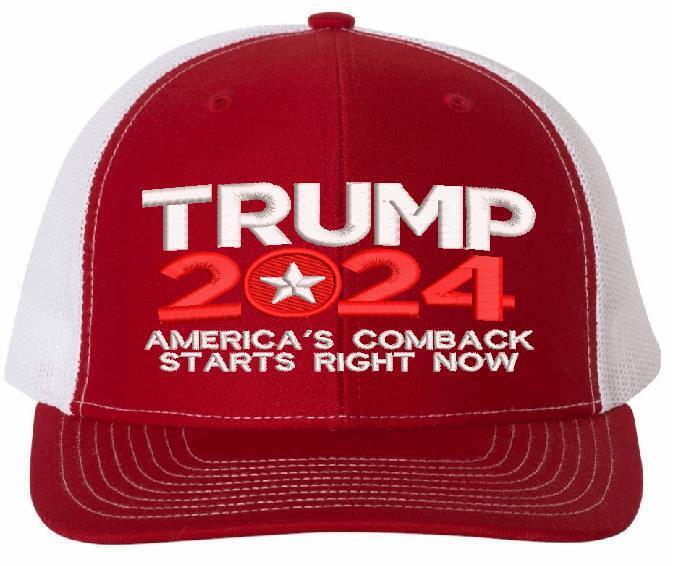 TRUMP 2024 Hat "America's comeback starts right now CIRCLE" Adjustable Trump Hat