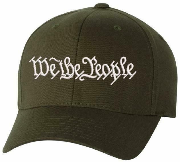 We The People Hat Flex Fit 6277 Embroidered Low Profile Hat WITH BACK DESIGN