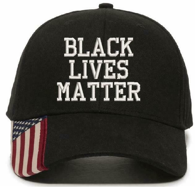 Black Lives Matter Embroidered Hat - AH-30 Adjustable or USA-300 Flag Hat