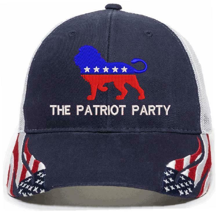 The Patriot Party Hat - Embroidered USA-300 / Mossy Adjustable Hat TRUMP 2024