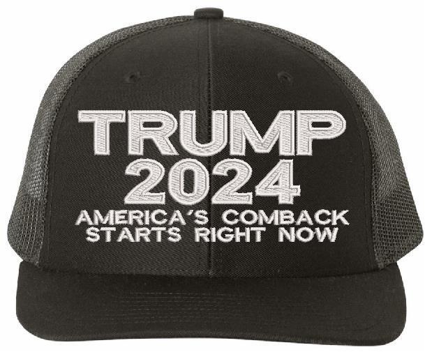 TRUMP 2024 Hat "T2024 America's comeback starts right now Adjustable Trump Hat