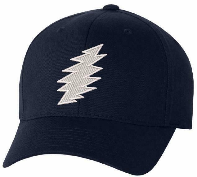 Grateful Dead SYF 'Bolt" Embroidered Flex fit Ball Cap Various Colors Garcia Hat