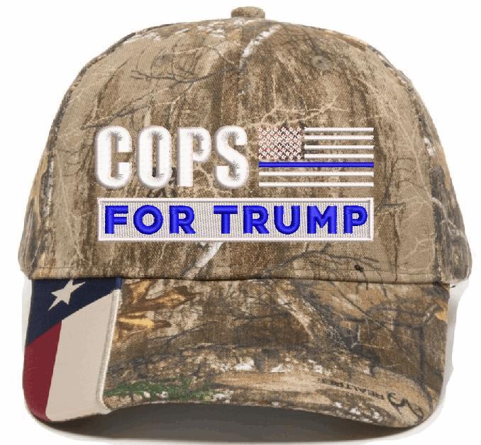 Trump Hat Cops for Trump Embroidered Adjustable Hat USA300 Cops for Trump Hat