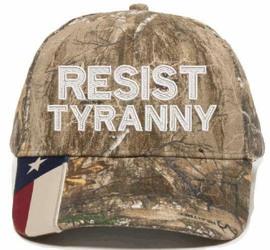 Resist Tyranny Embroidered Hat - USA300 Style Adjustable Hats - Various Colors