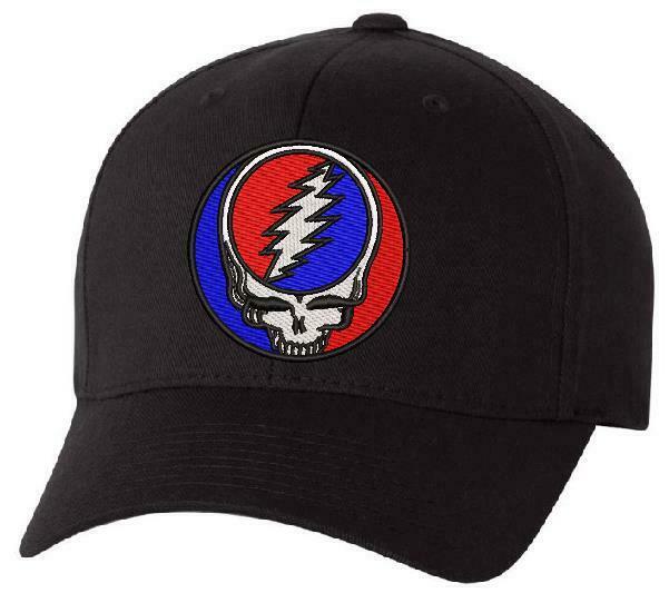 Grateful Dead Steal your Face Embroidered Flex Fit Hat - Various Choices