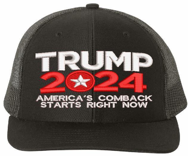 TRUMP 2024 Hat "America's comeback starts right now CIRCLE" Adjustable Trump Hat