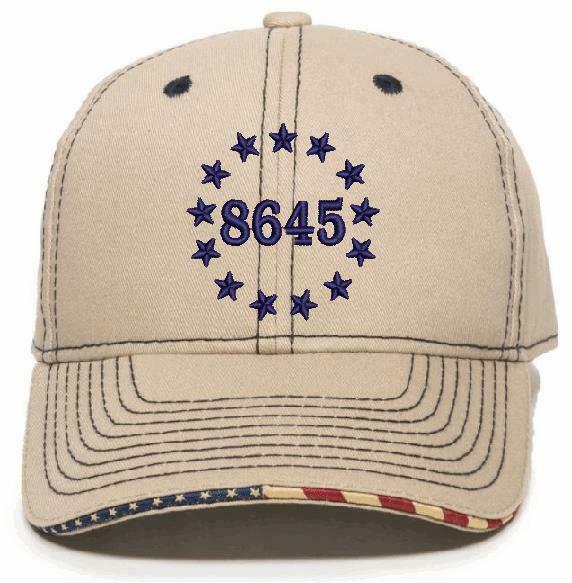 8645 Stars Embroidered USA-300 Hat - Declaration of Independence Hat - Various