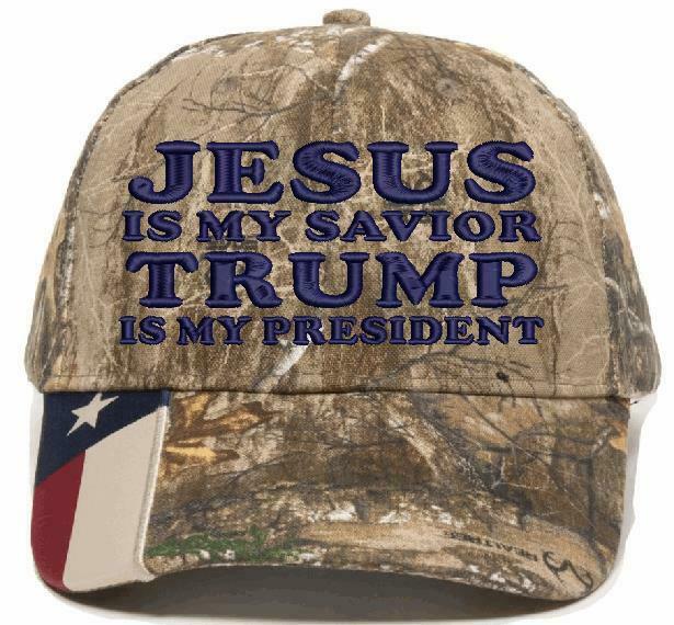 Jesus is my savior Trump is my President Outdoor Cap CWF305 Mossy Oak Hat