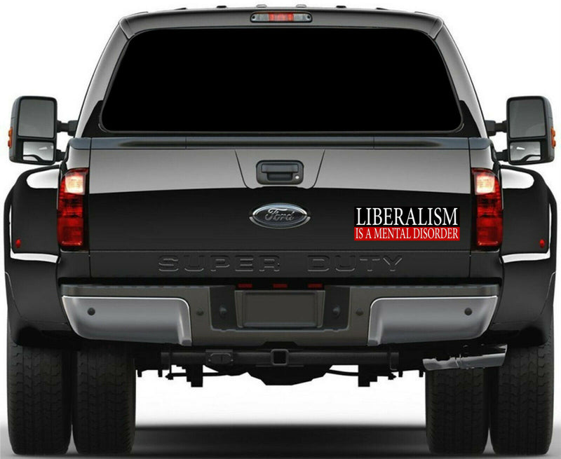 Liberalism is a Mental Disorder Conservative 2 Funny Bumper Stickers 8.8" X 3"