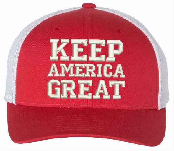 Keep America Great Donald Trump Hat & TRUMP DECAL Various Sizes Flag on Flex Fit