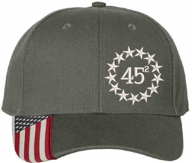 Trump Hat 45(2) Betsy Ross Stars Embroidered Adjustable Hat - Various Options