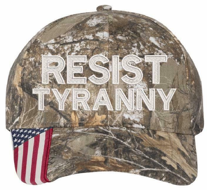 Resist Tyranny Embroidered Hat - USA300 Style Adjustable Hats - Various Colors