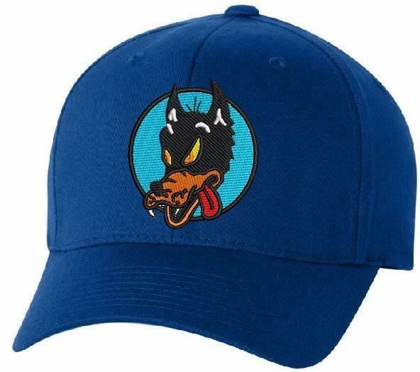 Grateful Dead Wolf Embroidered Flexfit Ball Cap Black, Navy or Olive - Var. Size