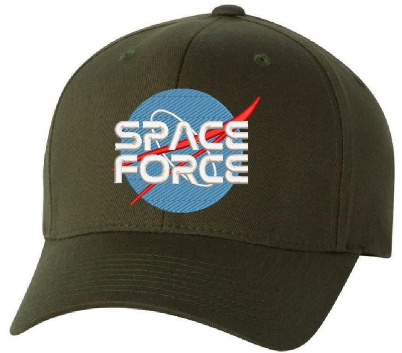 Donald Trump Space Force Military ADJ or Flex Fit Hat United States Space Force