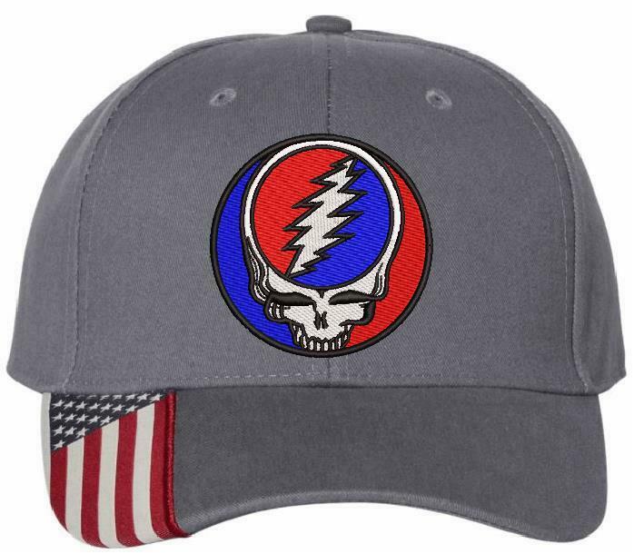 Grateful Dead Steal your Face Embroidered Adjustable USA300 Ball Cap Hat