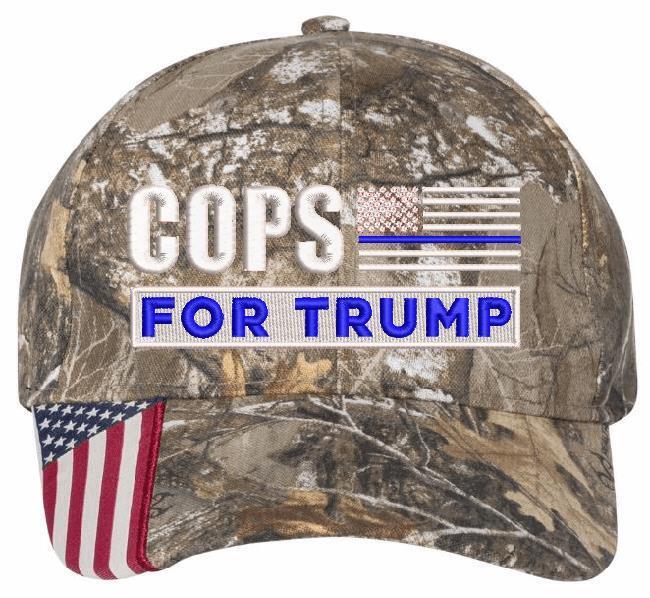 Trump Hat Cops for Trump Embroidered Adjustable Hat USA300 Cops for Trump Hat