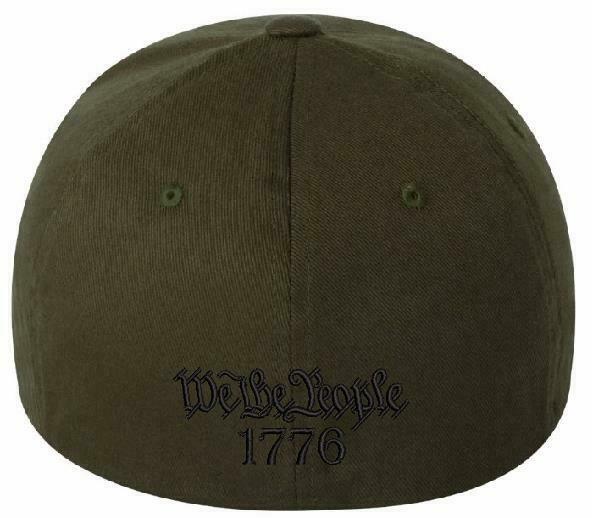 We The People Hat Flex Fit 6277 Embroidered Low Profile Hat WITH BACK DESIGN