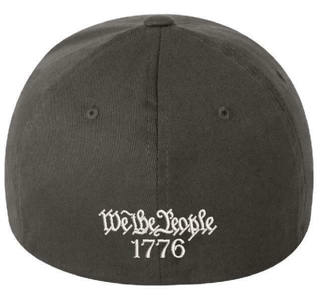 We The People Hat Flex Fit 6277 Embroidered Low Profile Hat WITH BACK DESIGN