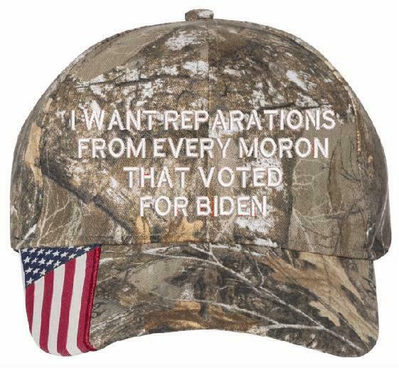 I want reparations from every moron hat USA300 Adjustable Embroidered Hat