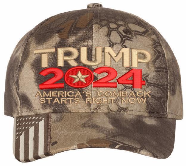 TRUMP 2024 Hat "America's comeback starts right now CIRCLE" Adjustable Trump Hat