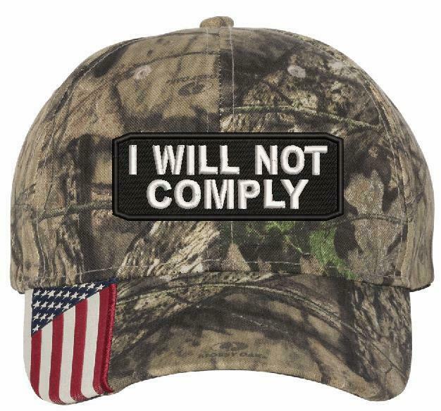 I WILL NOT COMPLY HAT - 2nd amendment embroidered adjustable ball hat ball cap - Powercall Sirens LLC