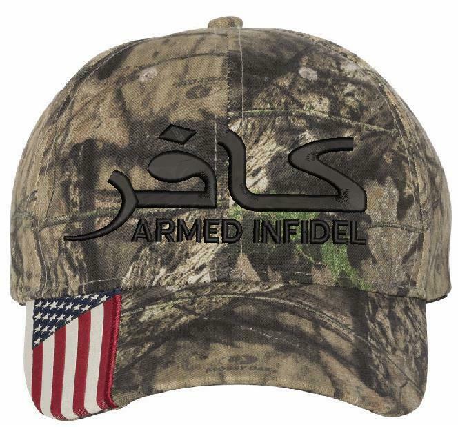 Armed Infidel Embroidered Flex fit or Adjustable Ball Cap - Various Options