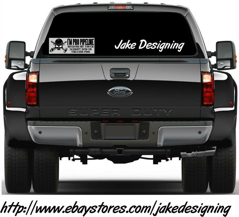 I'm Pro Pipeline Bumper Sticker - Because my truck doesn't run on piss