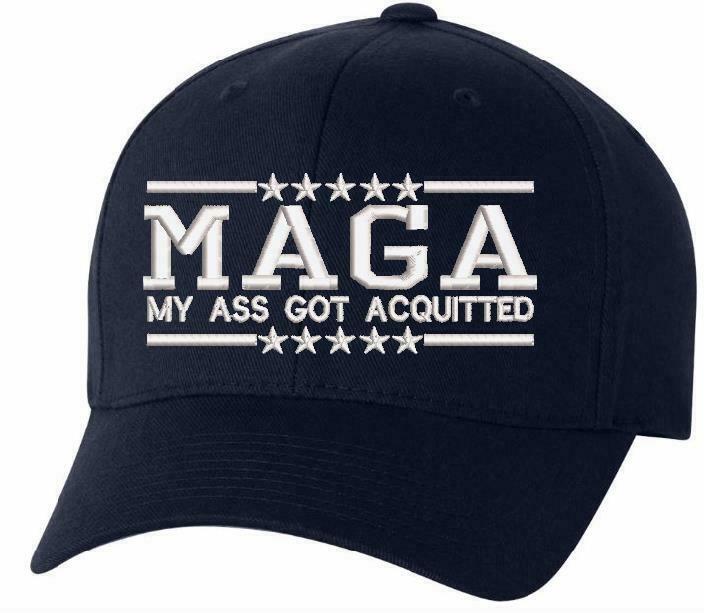 Trump Hat - MAGA My Ass Got Acquitted Embroidered Flex Fit Ball Cap MAGA TRUMP