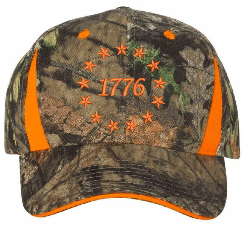 1776 Stars Embroidered CWF035 Camo Hat Choices - Declaration of Independence Hat