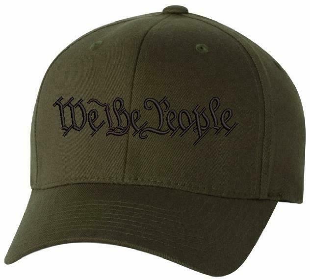 We The People Hat Flex Fit 6277 Embroidered Low Profile Hat WITH BACK DESIGN