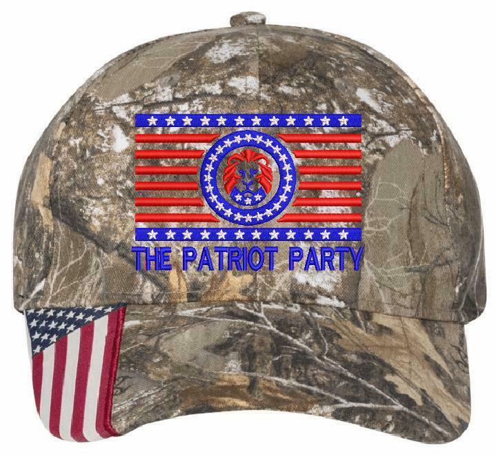 The Patriot Party Hat - Embroidered Typhoon/Flag Style Adjustable Hat TRUMP 2024